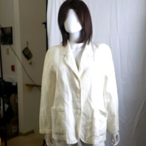 White cotton blazer